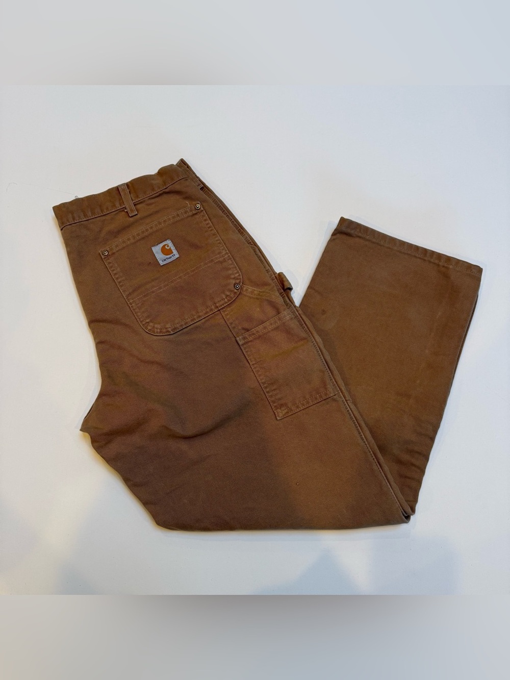Carhartt Brown Cargo Work Pants with Utility Pockets